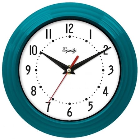 Equity By La Crosse EQUITY LACROSSE  8 in. Analog Wall Clock - Teal Blue EQ304149
